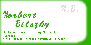 norbert bilszky business card